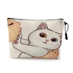 猫さんポーチ☆化粧ポーチ☆メイクポーチ☆p9☆幸運のオッドアイ