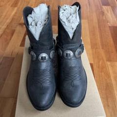 Ralph Lauren Denim & Supply Blk Lthr/Cnvs Leaside Combat Zip