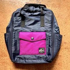 美品　キッズ　リュック　BIG GOALS ネイビー　ピンク　カバン　シンプル