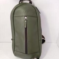 極美品 COACH ボディバッグ ヘリテージ F70811 レザー グリーン