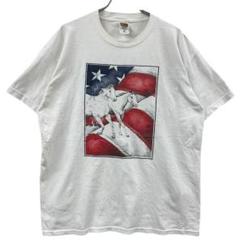 フルーツオブザルーム Tシャツ XL 馬 アニマル 星条旗 プリント【4176】