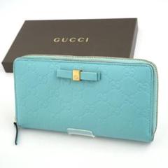 ✨未使用に近い✨ GUCCI 長財布 GGライン メイフェア リボン ファスナー