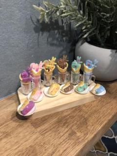 【ハンドメイド】ミニチュアスイーツ　ミニチュアクレープ　ワッフル　ロータス
