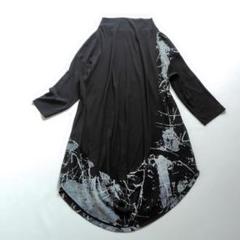 【美品】センソユニコ　芽風 めふう『粋』アシメ　ワンピース 芽風】m_mefu センソユニコ アシンメトリーワンピース コットン
