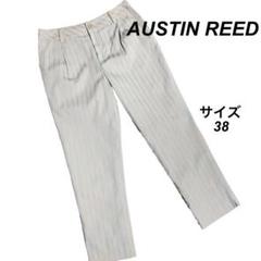 AUSTIN REED　オースチンリード　ストライプ　パンツ　アイボリー　ブルー