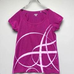 ASICS アシックス　Tシャツ パープル　Lサイズ　美品スポーツ