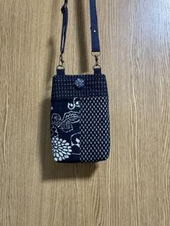 古布 前掛け ショルダーバッグ ハンドメイド （古布を使った