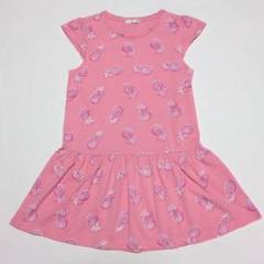 ジーユーGU　キッズ女の子　パイナップル柄ノースリーブワンピース　ピンク　130