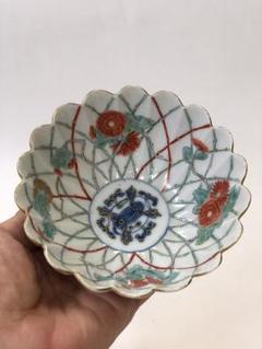 K583⭐︎可愛い 古伊万里 色絵 花唐草文 豆皿 5枚組 太明年