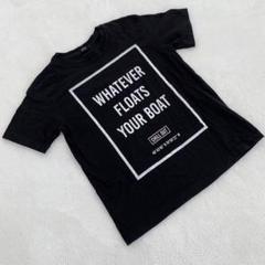 アズール Tシャツ ブラック 半袖 クルーネック プリント Sサイズ