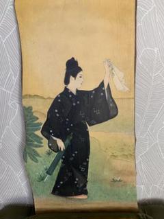 トールペイント　琉球絣を着た女(岬に立ち叶わぬ恋に別れを告げる琉球美人) m26053172700_1.jpg?1696680862