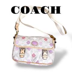 美品 COACH コーチ ショルダーバッグ 斜めがけ　肩掛け　PVC レザー