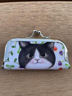 猫の顔がま口印鑑ケース