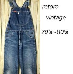 国産レトロ古着 70s～80s ELJOHN デニム オーバーオール