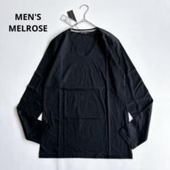メンズメルローズ　Vネック　長袖Tシャツ　ロンT 黒　サイズ4