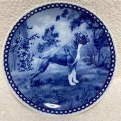 デンマーク製　Tove Svendsent トイプードル皿 陶器　ドッグプレート デンマーク製 Tove Svendsent トイプードル皿 陶器 ドッグ