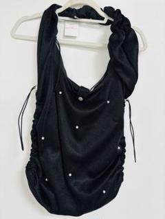 ドローストリングラメシャーリングショルダーバッグ　2WAY