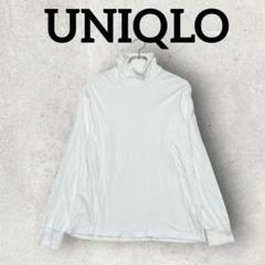 UNIQLO ソフトタッチタートルネック 長袖カットソー (М) ホワイト