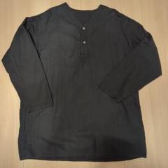 ロシア軍 80s ヘンリーネック スリーピングシャツ BLACK染め 54