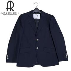 美品　ARCONOMI　エーアールコノミ　紺ブレザー　ジャケット　2B　銀ボタン