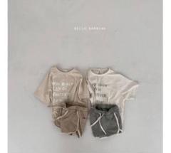 韓国子供服 メッセージT セットアップ