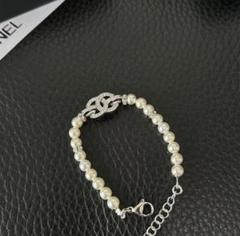CHANEL パールクリスタルブレスレット非売品新品未使用 パール シャネル ブレスレット CCロゴ CHANEL ブレスレット_