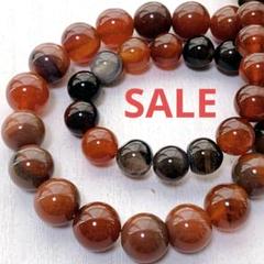 bg333SALE！天然石◇レッドメノウ 約10mm 12mm 2連
