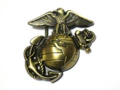 ★アンティークアメリカ海兵隊USMCマリーンミリタリーゴールドバックル３個セット ☆アンティークアメリカ海兵隊USMCマリーンミリタリーゴールド