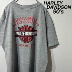 【希少】古着 ハーレーダビッドソン 両面プリント tシャツ グレー L