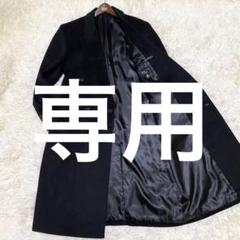 【未使用級✨】PACO HOMME ダブルチェスターコート カシミヤ アンゴラ黒 未使用級✨】PACO HOMME ダブルチェスターコート カシミヤ