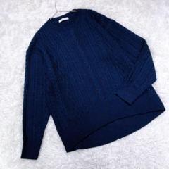 chocol raffine robe【F】ニット　セーター　ネイビー　厚手
