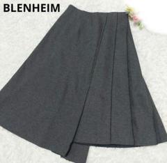 BLENHEIM　ブラックフレアスカート　ウール　アシンメトリー　プリーツのサムネイル