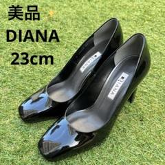 ✨極美品✨DIANA ダイアナ パンプス フラット　エナメル　リボン　23.5㎝ DIANA ダイアナ つま先グリッターリボンフラットパンプス