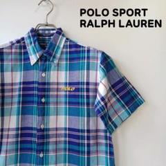 POLO SPORT RALPH LAUREN　半袖シャツ　チェック柄　刺繍