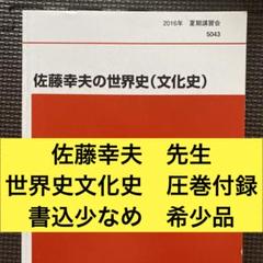 代ゼミテキスト 佐藤幸夫の世界史（文化史） 夏期講習会 代々木