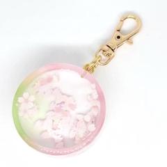No.62 和風 桜 丸型 ミニシェイカーキーホルダー
