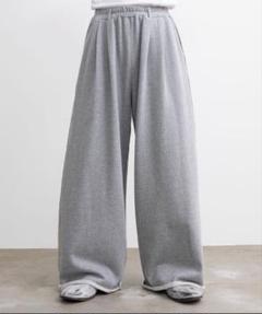 XLサイズ SINSS スウェットパンツ　ライトグレー Two tuck sweatpants / 2タックスウェットパンツ（スウェット