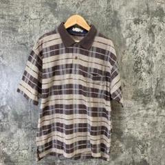 センス抜群✨Aquascutum【L】チェック柄 ポロシャツ 日本製