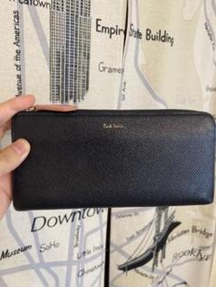 ポールスミス バイカラー カラーフラッシュ 長財布 メンズ ネイビー