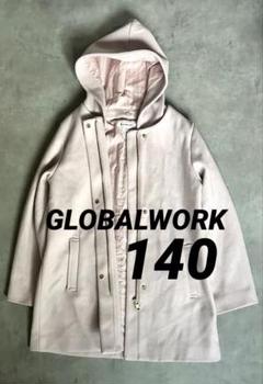 【GLOBALWORK】フェイクウールコート　メルトン調　ゴールドのファスナー