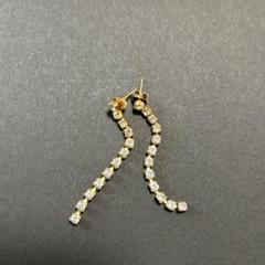 ゴールド クリスタル ロングピアス