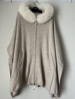 Reneカシミヤ100%FOXファーケープ