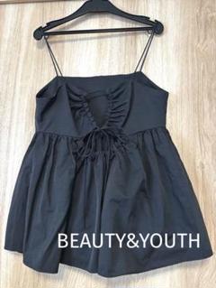 ◾️試着のみ◾️BEAUTY&YOUTH コットンナイロンバックホールキャミソール BEAUTY&YOUTH コットンナイロン バックホール キャミソール