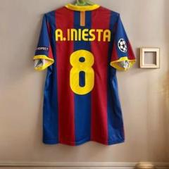 新品 10-11 バルセロナ A. INIESTA 8番シャツ 半袖 2010-11 Barcelona Home Shirt A.Iniesta #8 - 6/10 - (Women's S)