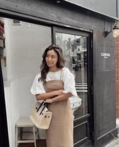 新品Alexiastam BackRibbon PuffSleeve Top