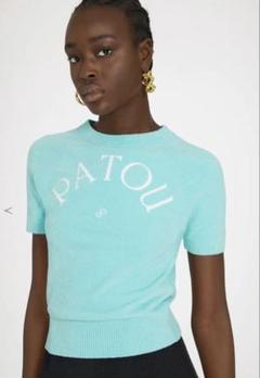 PATOU 限定カラー 半袖ニット Patou | オーガニックコットン混紡 パトゥジャカードニットトップス