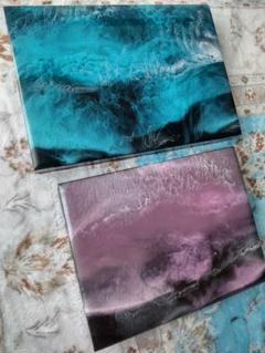 レジン アートパネル 2枚セット