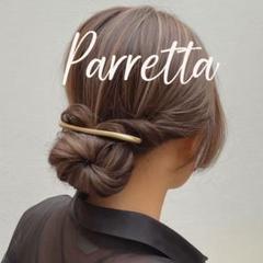 【ゴールド】パレッタ　上品　ヘアアクセサリー　まとめ髪　シンプル
