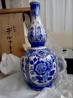 中国宜興青磁浮き彫瓢箪花瓶 中国宜興青磁浮き彫瓢箪花瓶