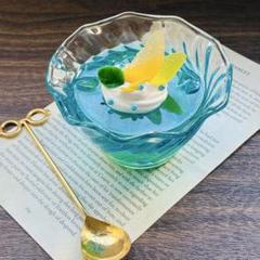 【食品サンプル】ソーダゼリー　フルーツゼリー　ブルーハワイ
